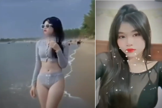 Em Mỹ Duyên đi biển bị sếp cu to chịch