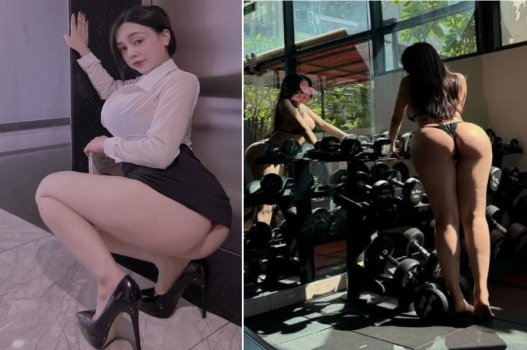Gymbabe with a big booty and a long dick
