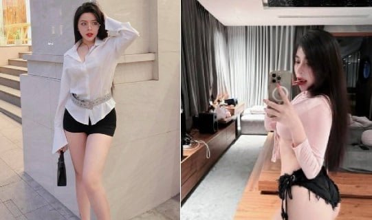 Ngực đầy của Huỳnh Lâm Tố Ngân bị đẩy đến cực độ