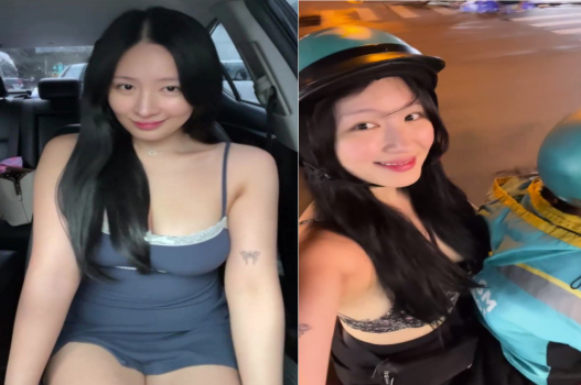 Kim Chi lồn khoái được chở đi oral