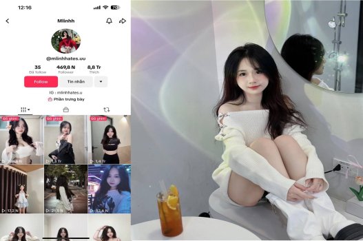 Tiktoker Mlinhh thể hiện kỹ năng làm tình siêu đỉnh khi bú cu